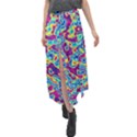 Ripple Motley Colorful Spots Abstract Velour Split Maxi Skirt View1