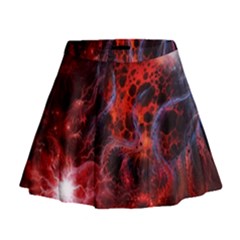 Art Space Abstract Red Line Mini Flare Skirt by Vaneshart