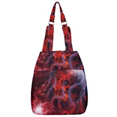 Art Space Abstract Red Line Center Zip Backpack by Vaneshart