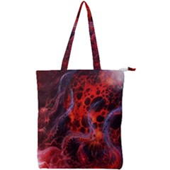 Art Space Abstract Red Line Double Zip Up Tote Bag by Vaneshart