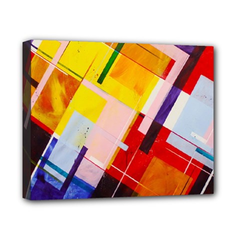 Abstract Lines Shapes Colorful Canvas 10  X 8  (stretched) by Vaneshart