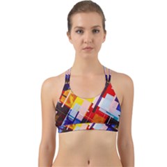 Abstract Lines Shapes Colorful Back Web Sports Bra by Vaneshart