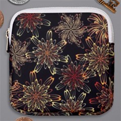 Patterns Abstract Flowers Mini Square Pouch by Vaneshart