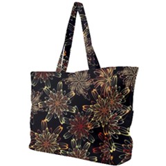 Patterns Abstract Flowers Simple Shoulder Bag by Vaneshart