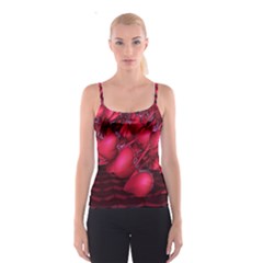 Heart Abstract Shape Pink Light Spaghetti Strap Top by Vaneshart