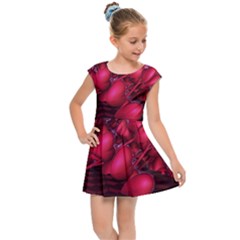 Heart Abstract Shape Pink Light Kids  Cap Sleeve Dress