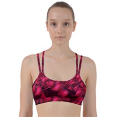 Heart Abstract Shape Pink Light Line Them Up Sports Bra by Vaneshart