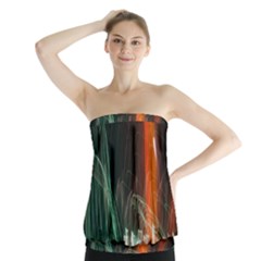 Fireworks Salute Sparks Abstract Lines Strapless Top by Vaneshart