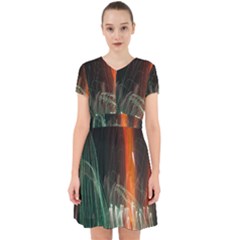 Fireworks Salute Sparks Abstract Lines Adorable In Chiffon Dress by Vaneshart