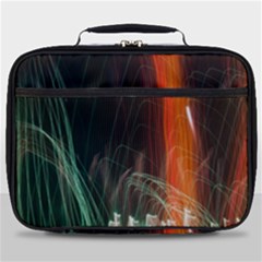 Fireworks Salute Sparks Abstract Lines Full Print Lunch Bag by Vaneshart