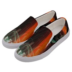 Fireworks Salute Sparks Abstract Lines Men s Canvas Slip Ons by Vaneshart