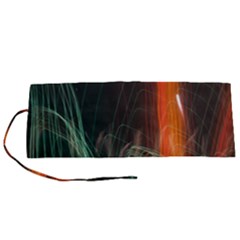 Fireworks Salute Sparks Abstract Lines Roll Up Canvas Pencil Holder (s)