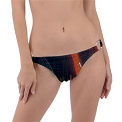 Fireworks Salute Sparks Abstract Lines Ring Detail Bikini Bottom