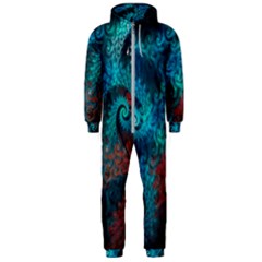 Abstract Patterns Spiral Hooded Jumpsuit (men)  by Vaneshart