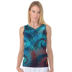 Abstract Patterns Spiral Women s Basketball Tank Top