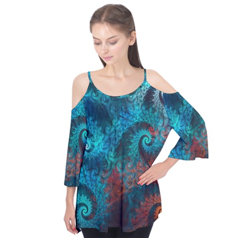 Abstract Patterns Spiral Flutter Tees by Vaneshart