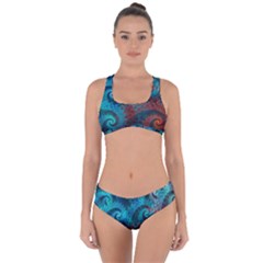 Abstract Patterns Spiral Criss Cross Bikini Set by Vaneshart