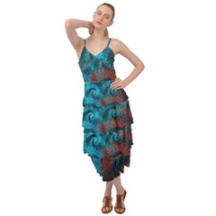 Abstract Patterns Spiral Layered Bottom Dress