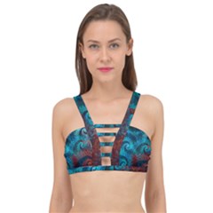 Abstract Patterns Spiral Cage Up Bikini Top