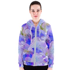 Flowers Abstract Colorful Art Women s Zipper Hoodie by Vaneshart