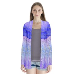 Flowers Abstract Colorful Art Drape Collar Cardigan by Vaneshart