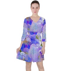 Flowers Abstract Colorful Art Ruffle Dress by Vaneshart