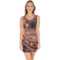 Fractal Patterns Abstract Dark Bodycon Dress by Vaneshart