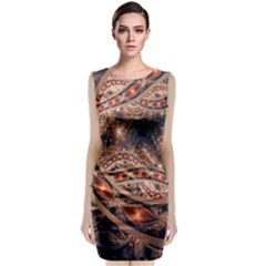 Fractal Patterns Abstract Dark Classic Sleeveless Midi Dress by Vaneshart