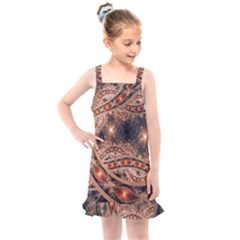 Fractal Patterns Abstract Dark Kids  Overall Dress by Vaneshart