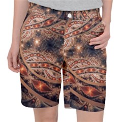 Fractal Patterns Abstract Dark Pocket Shorts by Vaneshart