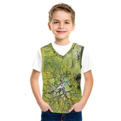 Abstract Spots Lines Green Kids  Sportswear by Vaneshart