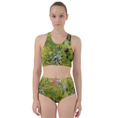 Abstract Spots Lines Green Racer Back Bikini Set by Vaneshart