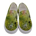 Abstract Spots Lines Green Women s Canvas Slip Ons View1