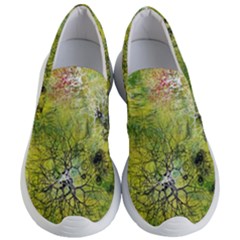 Abstract Spots Lines Green Women s Lightweight Slip Ons by Vaneshart