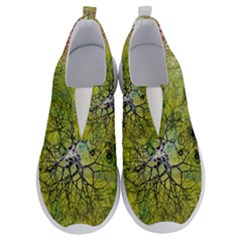 Abstract Spots Lines Green No Lace Lightweight Shoes by Vaneshart