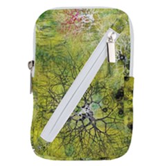 Abstract Spots Lines Green Belt Pouch Bag (small) by Vaneshart