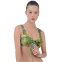 Abstract Spots Lines Green Front Tie Bikini Top View1