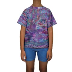 Stains Circles Watercolor Colorful Abstract Kids  Short Sleeve Swimwear by Vaneshart