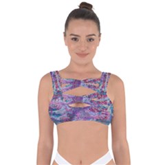 Stains Circles Watercolor Colorful Abstract Bandaged Up Bikini Top by Vaneshart