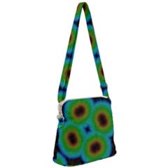 Kaleidoscope Art Unique Design Zipper Messenger Bag by Vaneshart