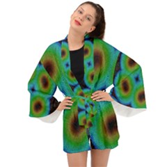 Kaleidoscope Art Unique Design Long Sleeve Kimono