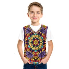 Geometric Pattern Kaleidoscope Art Mirror Image Mosaic Kids  Sportswear by Vaneshart