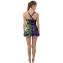 Dark coleus Ruffle Top Dress Swimsuit View2