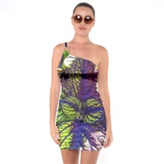 Dark Coleus One Soulder Bodycon Dress by Riverwoman