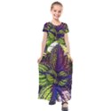 Dark coleus Kids  Short Sleeve Maxi Dress View1