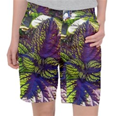 Dark Coleus Pocket Shorts by Riverwoman