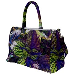 Dark Coleus Duffel Travel Bag by Riverwoman