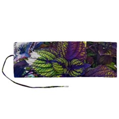 Dark Coleus Roll Up Canvas Pencil Holder (m) by Riverwoman