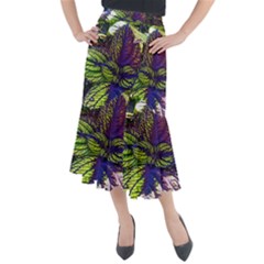 Dark Coleus Midi Mermaid Skirt