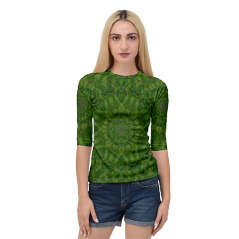 Fauna Nature Ornate Leaf Quarter Sleeve Raglan Tee by pepitasart